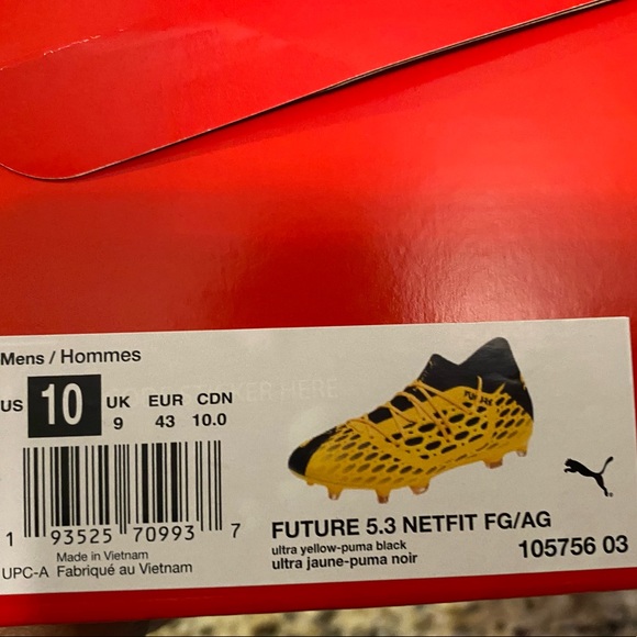 Puma Herren Future 5.3 Netfit FG/AG Size 9.5 Cleats - Picture 5 of 5